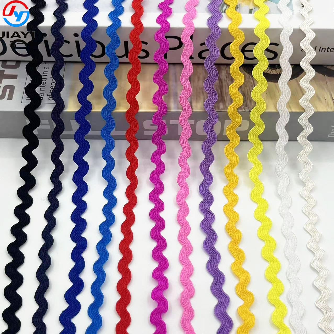 5mm onda de color sólido en forma de S borde curvo de encaje cortina de cinta sombrero ropa para niños accesorios de boda accesorios de ropa en stock
