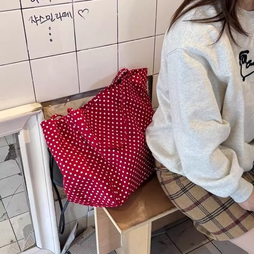 Large Capacity Canvas Bag for Women, 2025 Korean Style, Versatile Relaxed Single Shoulder Bag for Students and Commuting Tote Bag