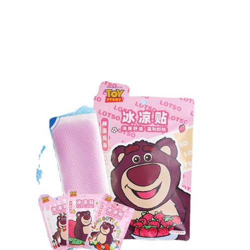 Cartoon Summer Student Military Training Summer Cooling Patch Cooling Fever Heat Dissipating Ice Patch Fruit Gel Cooling Patch Wholesale