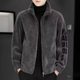 Men's Jacket Autumn and Winter Shearing Collar Jacket Men's Embroidered Sweatshirt Wool One-piece Lambskin Men's Jacket