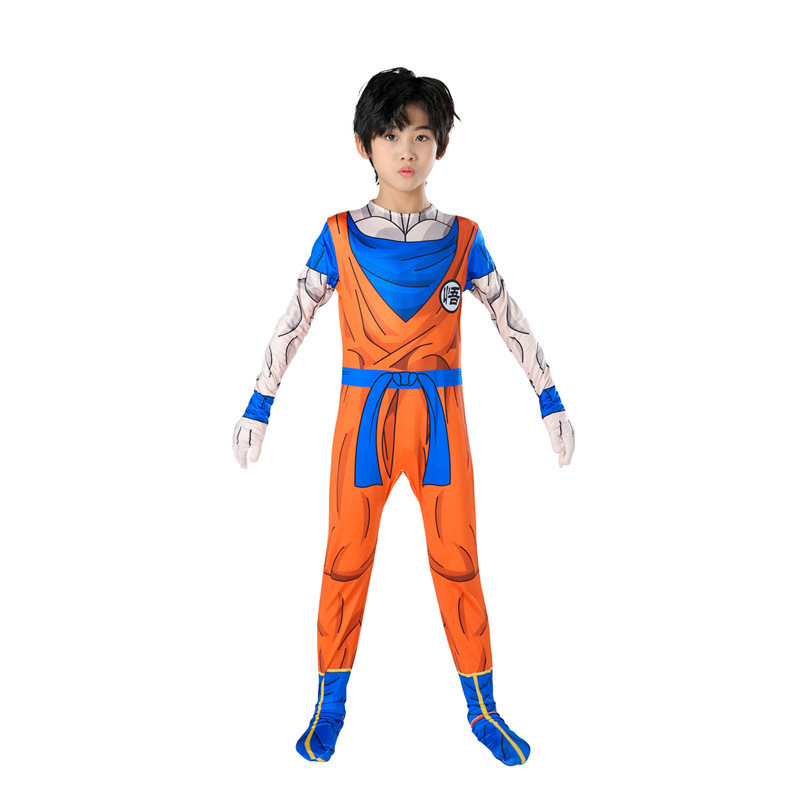 Child Hero Saiyan Dragon Ball Jumpsuit Goku Leotard Vegeta Coat Halloween Costume