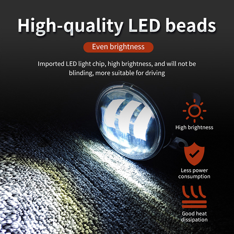 (2개) 30W 4 인치 LED 수정 된 자동차 빛 지프 랭글러 지프 JK TJ 안개 빛 더블 컬러 클래식
