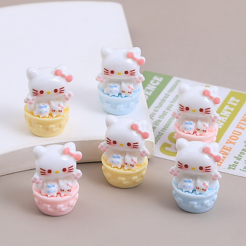 立体かわいい猫ケーキクリエイティブ手作り diy クリーム接着剤樹脂小物アクセサリーホールシューズバックルジュエリー材料|undefined