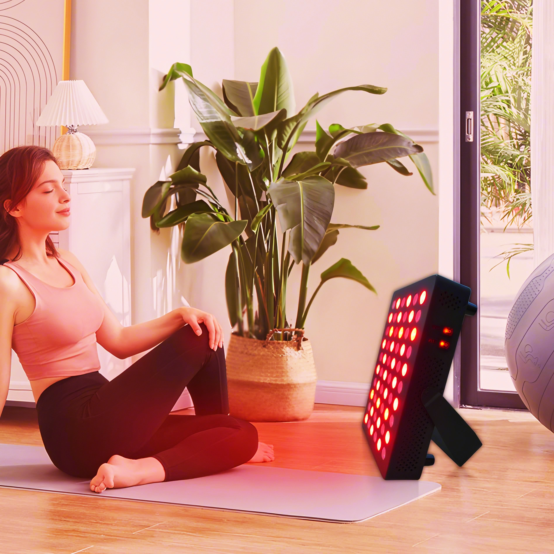 Luz de línea transfronteriza Amazon escritorio LED luz roja instrumento de belleza portátil instrumento de belleza infrarrojo