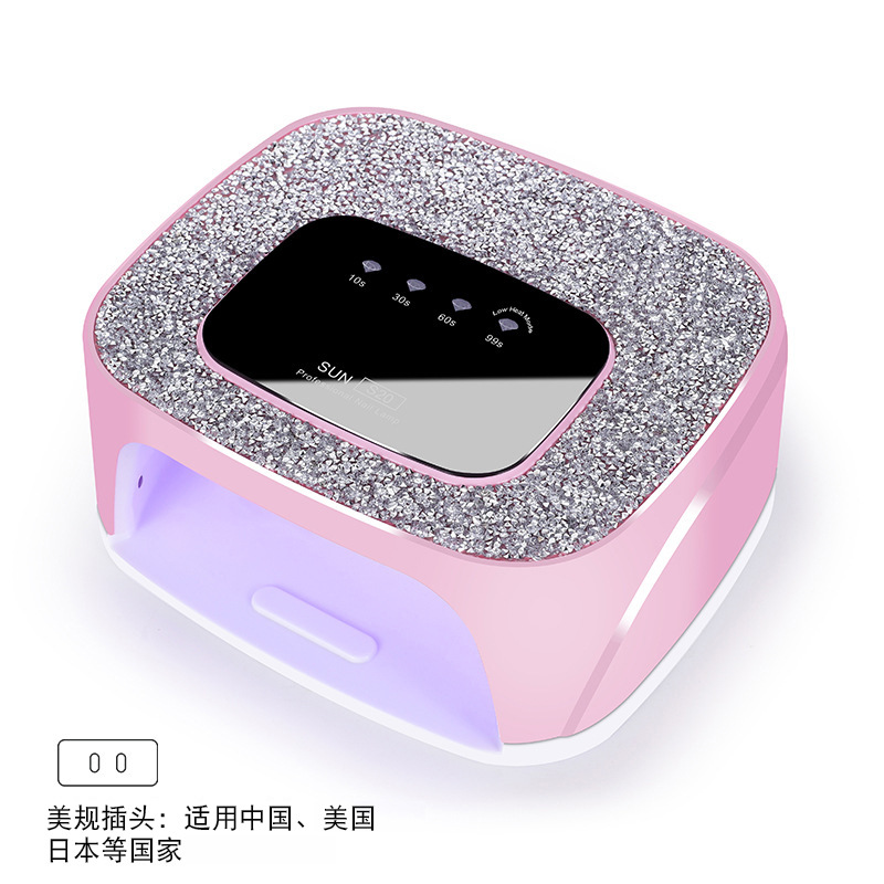 Lámpara para hornear uñas con incrustaciones de diamantes 168W lámpara para hornear uñas de secado rápido lámpara para hornear uñas de alta potencia máquina de fototerapia
