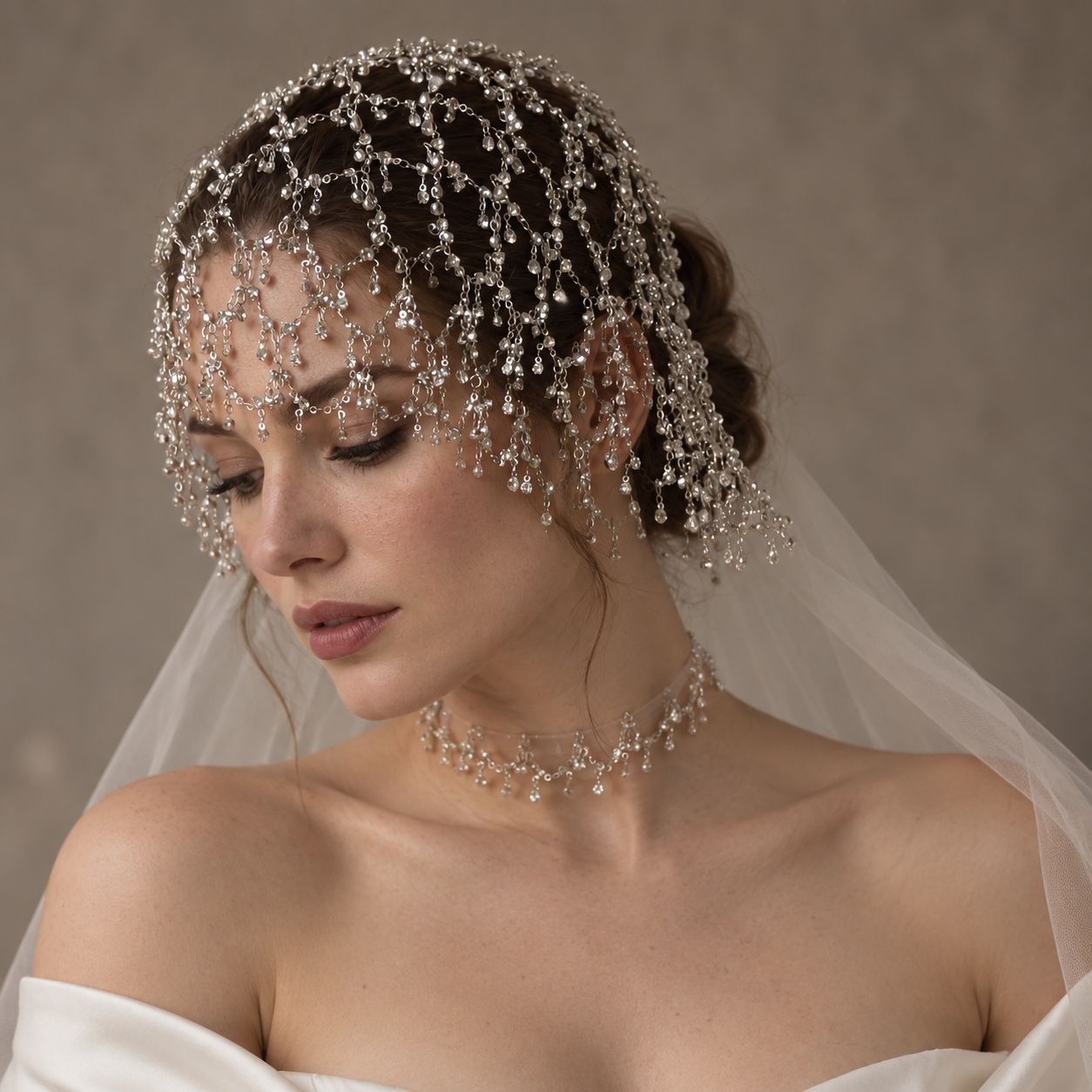 New tassel hair chain, featuring an Instagram-inspired, high-end design with rhinestone embellishments, a princess-style hair accessory, and a unique, personalized look for women