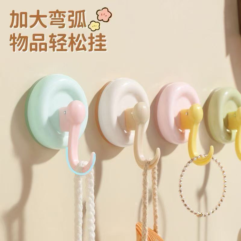 Bathroom Load-Bearing Traceless Hook Dopamine Suction Cup Adhesive Clothes Hook Towel Bag Wall Bathroom Suction Cup Hook