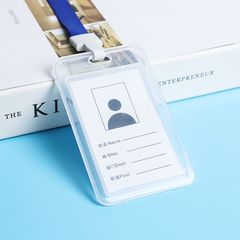 透明证件卡双面卡套工作证卡套挂绳接送卡工牌胸牌学生证卡公交卡
