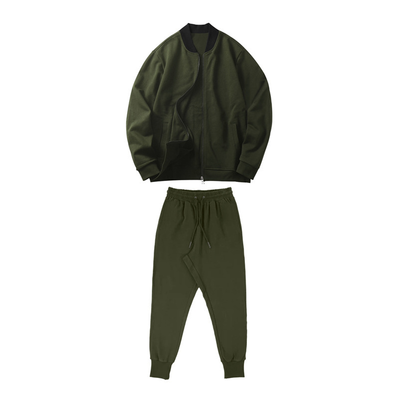 700g Weight Long Sleeve Sleeve Length Cotton Blend, Polyester Fabric Type Pants Sets Sets Type 2 Pieces Set Quantity Casual Occasion Collarless Neckline Regular Fit Fit Type Solid Color Pattern Spring, Autumn Season Men's Gender Simple Style Style Casual Men's Simple Style Solid Color Cotton Blend Polyester Pants Sets 63