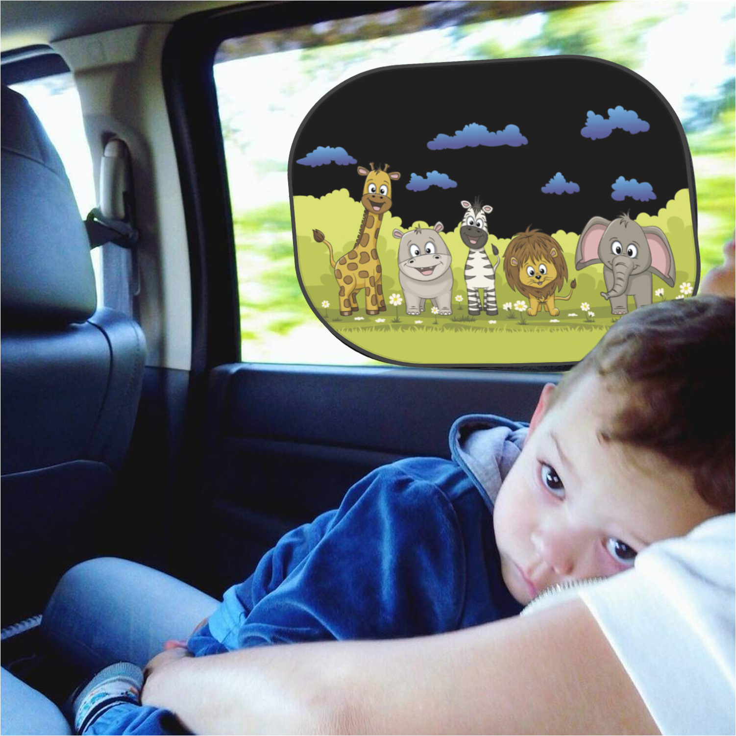 Car Window Sunshade Film with 80g Mesh for Electrostatic Adsorption, Temu Sunshade, Full Blackout and Wind Protection