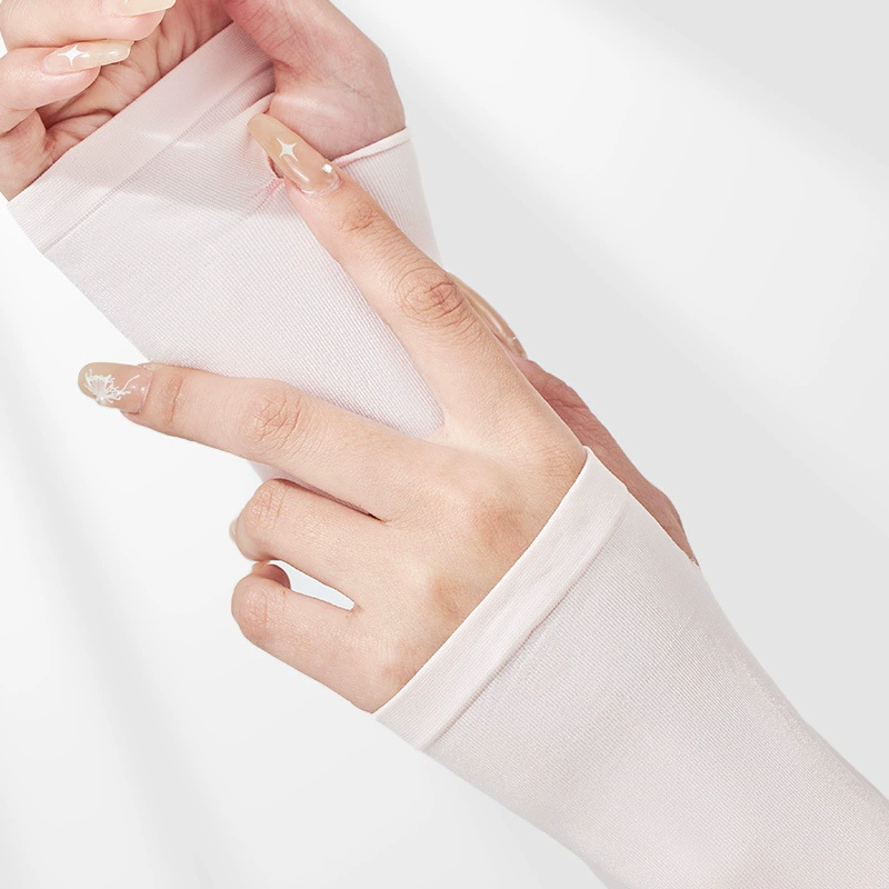 Summer Sun Protection Arm Sleeves, Colored Silk Look, UPF50+ Cooling, Unisex 2 Styles