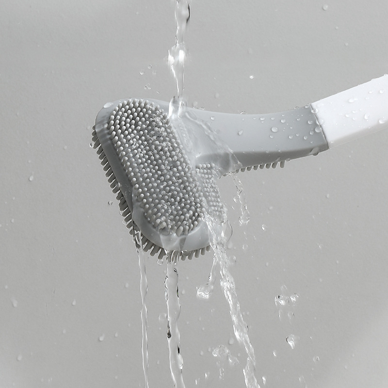 Nuevo cepillo de baño de golf de plástico flexible hogar montado en la pared cepillo de baño multifuncional cepillo de limpieza de inodoro al por mayor