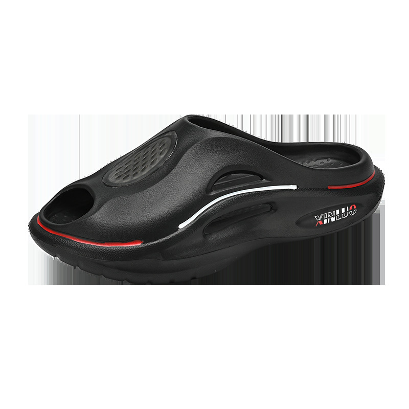 Slippers de moda para hombres, zapatillas impermeables, zapatillas de playa de tacón plano antideslizante para mujeres, baño doméstico