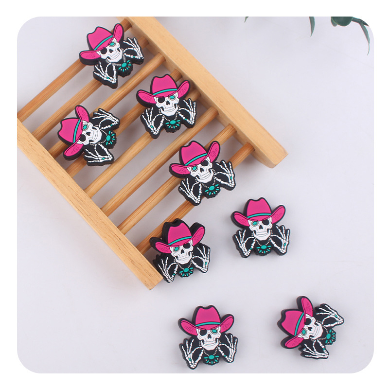 Productos creativos para bebés DIY dibujos animados esqueleto humano joyas de silicona pezón cadena de dientes molares accesorios de pulsera de goma