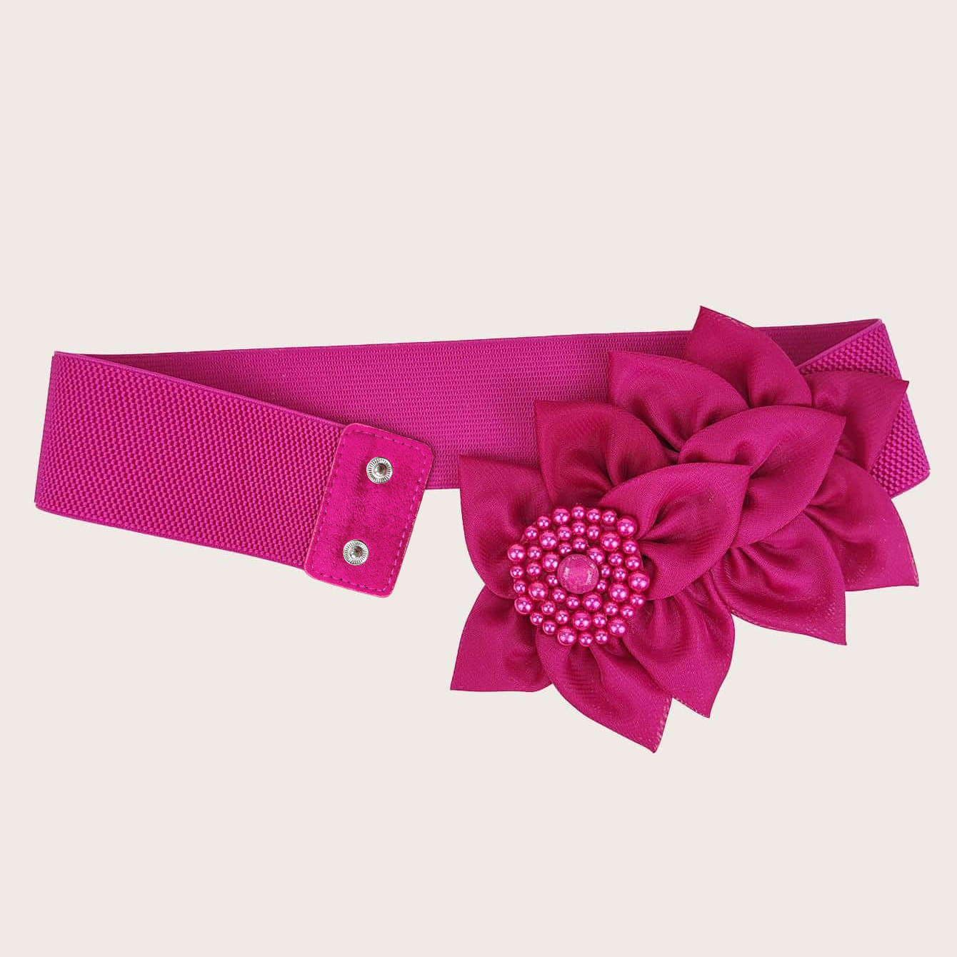 Cinturón elástico de las mujeres de estilo coreano gran flor cinturón decorativo de moda todo partido cintura ancha sello vestido Accesorios