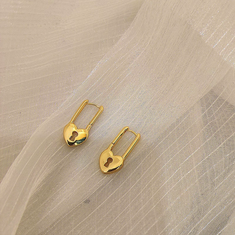 Модные золотые серёжки в виде сердца, кожуховые метал Jewelry?