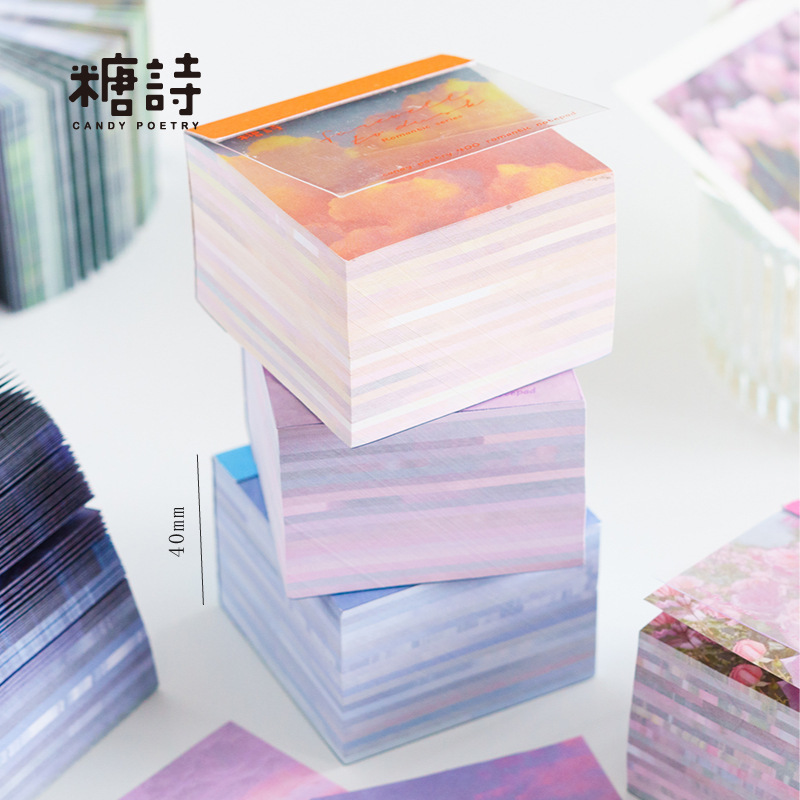 Azúcar poesía libro de notas serie romántica INS fresco diario desgarrable mensaje material decorativo papel base