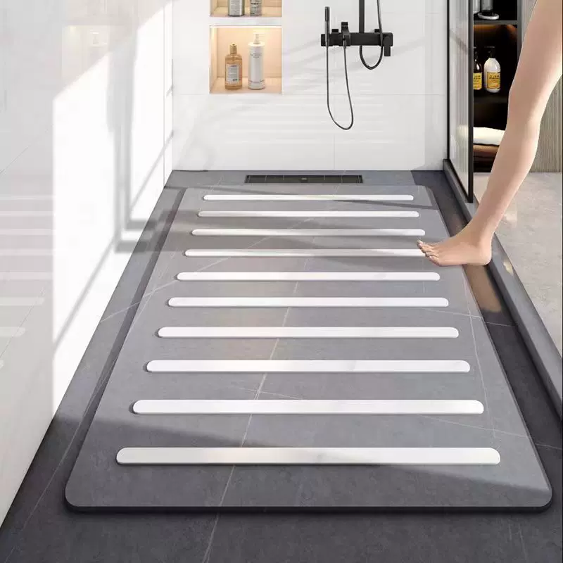 下沉式岩板淋浴板卫生间浴室防滑石底座淋浴房大理石拉槽地板石