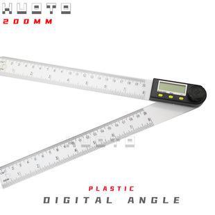 HUOTO0-200-300mm electronic digital angle ruler multi-function angle measuring instrument plastic digital angle ruler