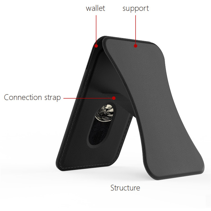 Suitable for Apple 15/16 Mobile Phone Holder Magsafe Magnetic Portable Wallet Holder Foldableing Card Holder