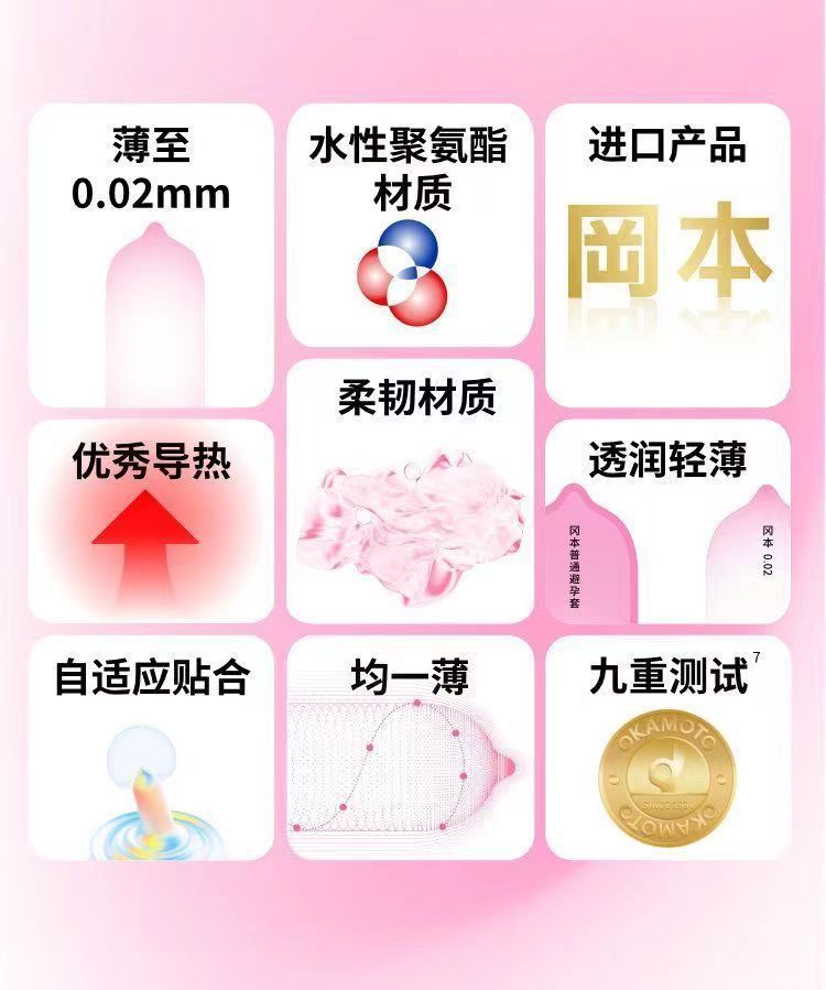 Okamoto 002 Polyurethane Condoms, Transparent, Moisturizing, 6-Pack, Ultra-Thin, Medium — detail image 14