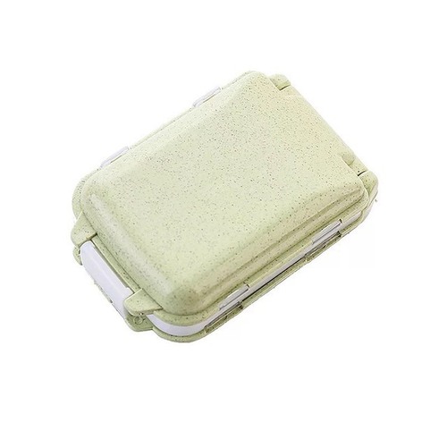 Hot-selling Japanese-style folding medicine box, three-layer mini storage box, portable eight-compartment medicine box for one week