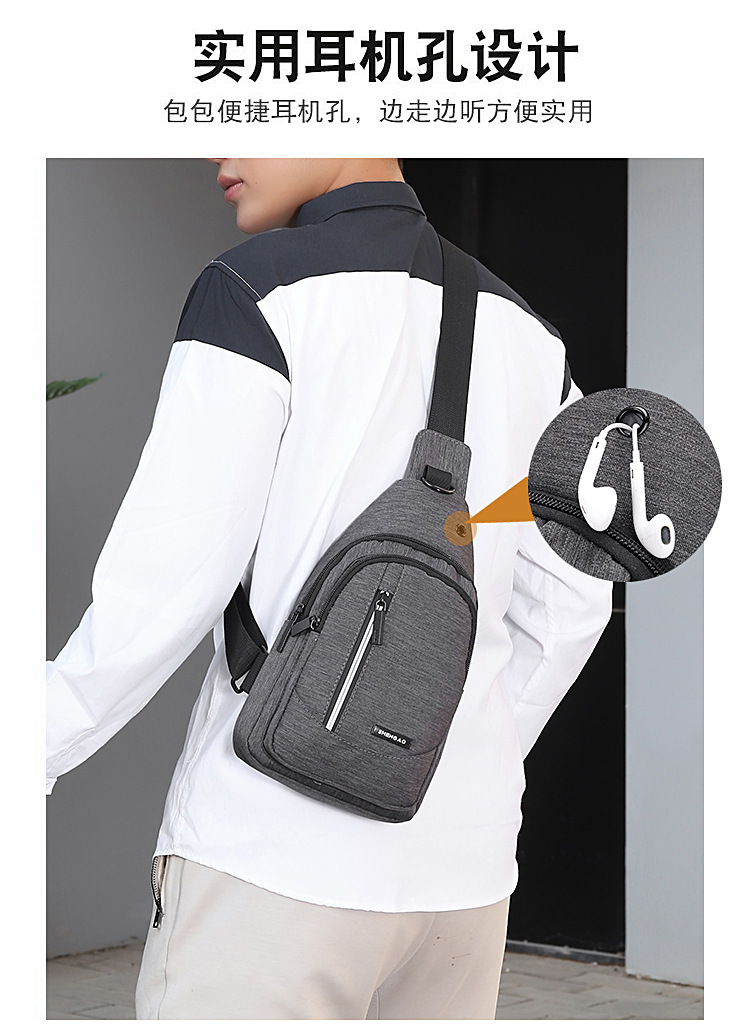 【 Business Chest Bag 】 Men's crossbody bag, casual large-capacity chest bag, Korean style versatile chest bag wholesale and consignment undefined