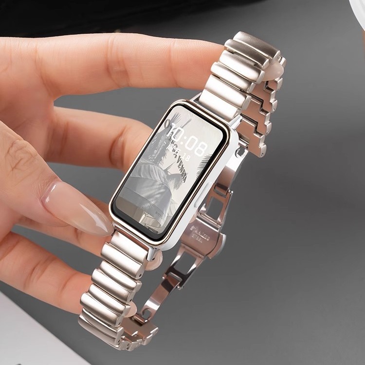 For Huawei Bracelet iwatch Strap Metal Irregular Butterfly Buckle Huawei Bracelet 9/10 Women's Watch Strap
