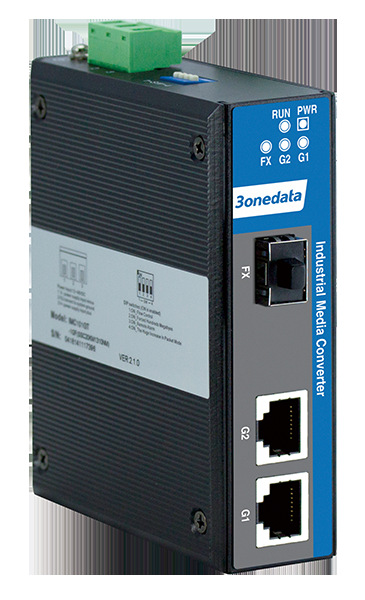 3onedata IMC102GT-1GS 三旺 1路千兆光口转2路千兆自适应电口