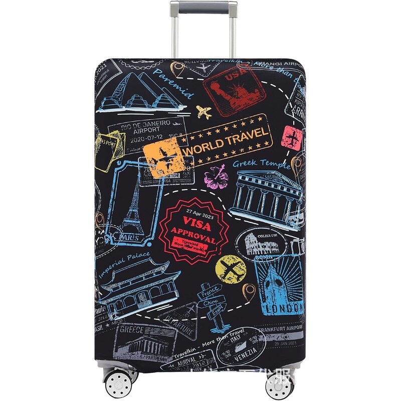 European and American cross-border best-selling travel casual pattern luggage cover, scratch-resistant suitcase cover for travel European and American cross-border best-selling travel casual pattern luggage cover, scratch-resistant suitcase cover for travel