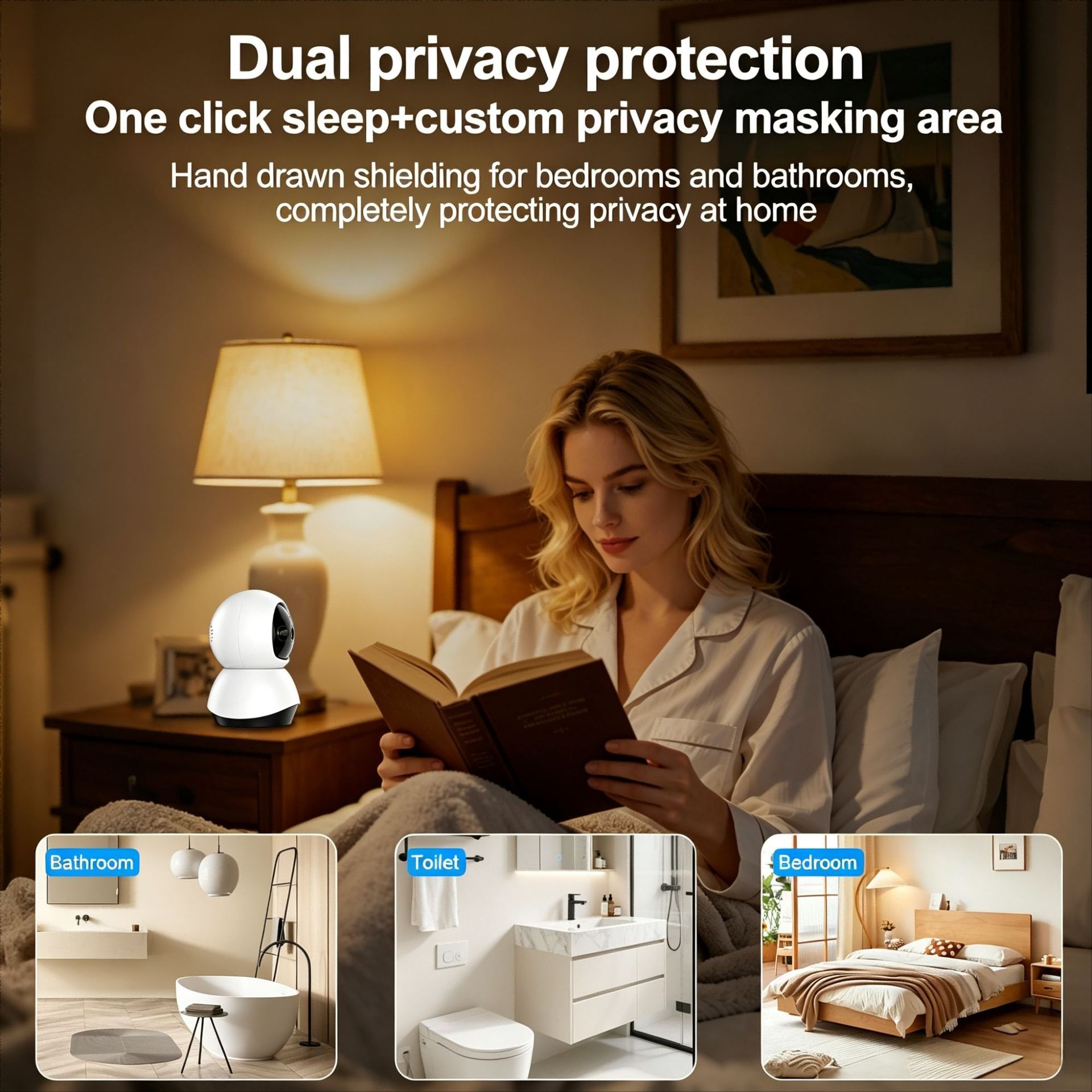 Tuya HD Surveillance Camera Plug-in Home Security Smart Phone Remote Control Wireless Network Indoor No Blind Spots WiFi