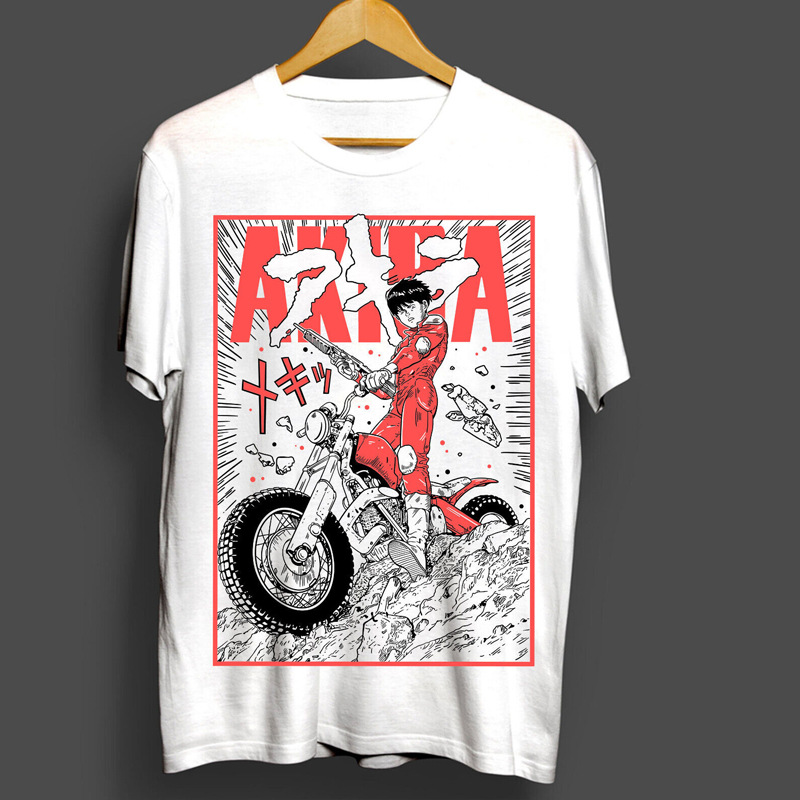 1988年アキーラAKIRAアニメ連名日系レトロ潮牌ヴィンテージ男性綿ゆるいtシャツ