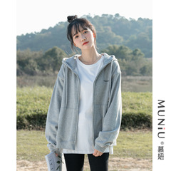 秋冬の新型韓国版ベルベットの厚いコートの女性の潮ins洋気のゆるいジッパーのカーディガンと帽子のガーディアン
