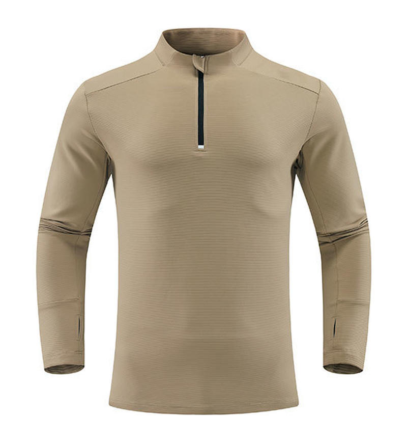 lulu hombre al aire libre mangas largas ropa deportiva rápida secado camiseta de cuello vertical chaqueta de semia cremallera montaña ropa de ciclismo para correr