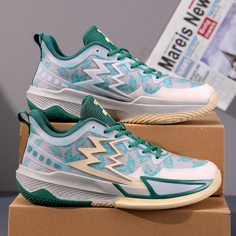 Zapatos de baloncesto de combate real de malla transpirable de baja ayuda juvenil antideslizante, anti-desgaste y amortiguador, zapatos deportivos de suela suave ligeros image 3