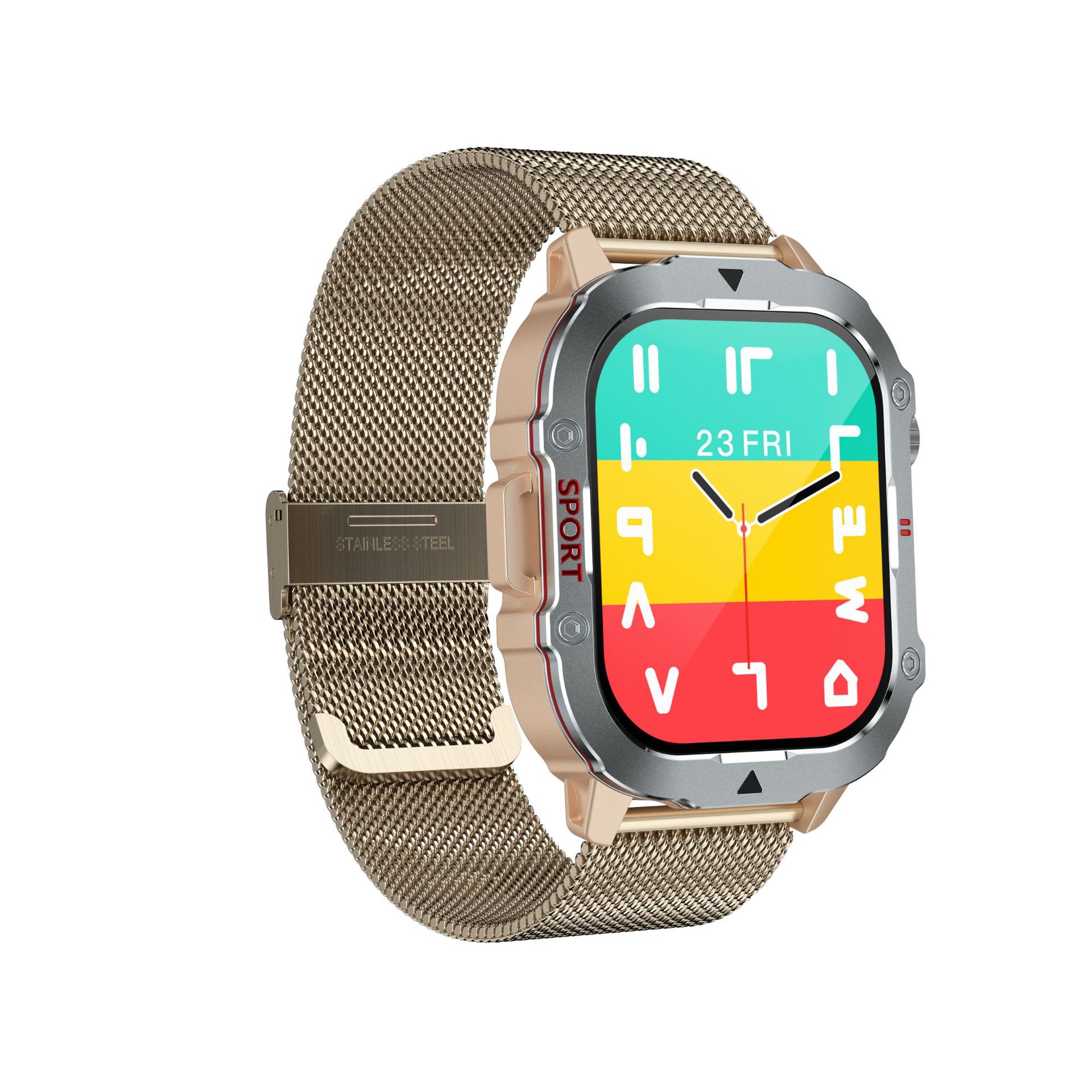 Reloj inteligente transfronterizo para hombres, deportes de frecuencia cardíaca, reloj de prueba al aire libre, Bluetooth HD, recordatorio de información de llamada, salud