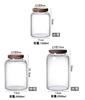 Wholesale high borosilized glass sealing jar acacia wooden cover tea tank transparent kitchen storage tank candy can