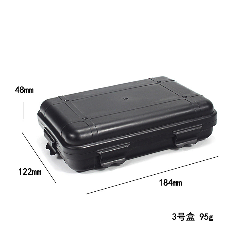 Caja de plástico brillante de Romén Caja de herramientas PP Caja de reparación de herramientas de empaque de almacenamiento de linterna Caja de regalo negro verde