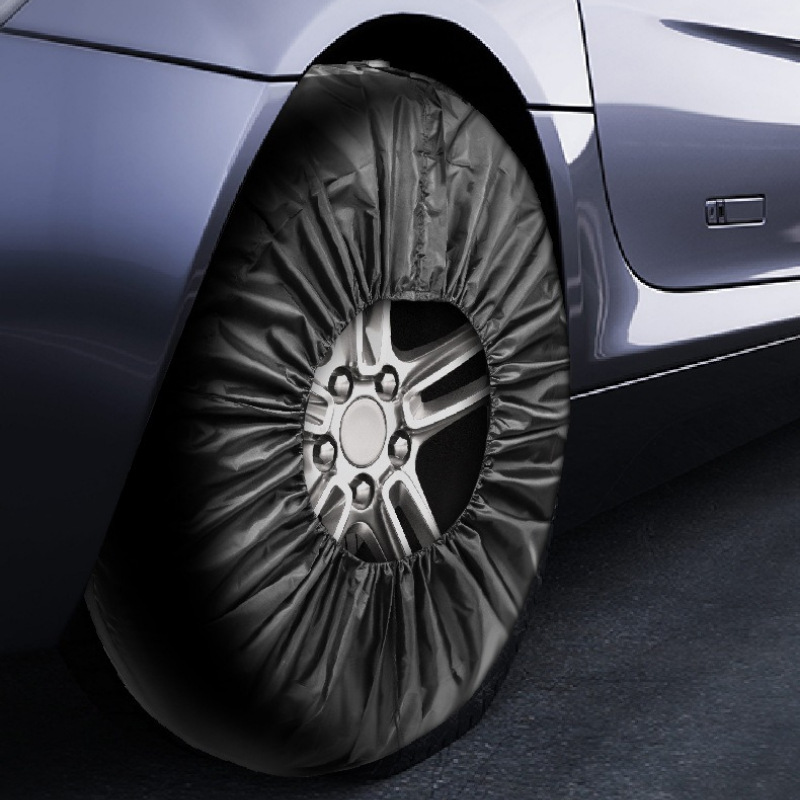 Factory Direct Sales Car Tire Cover Polyester Taffeta Wheel Cover Protective Cover Car Cover Waterproof Tire Snow Cover