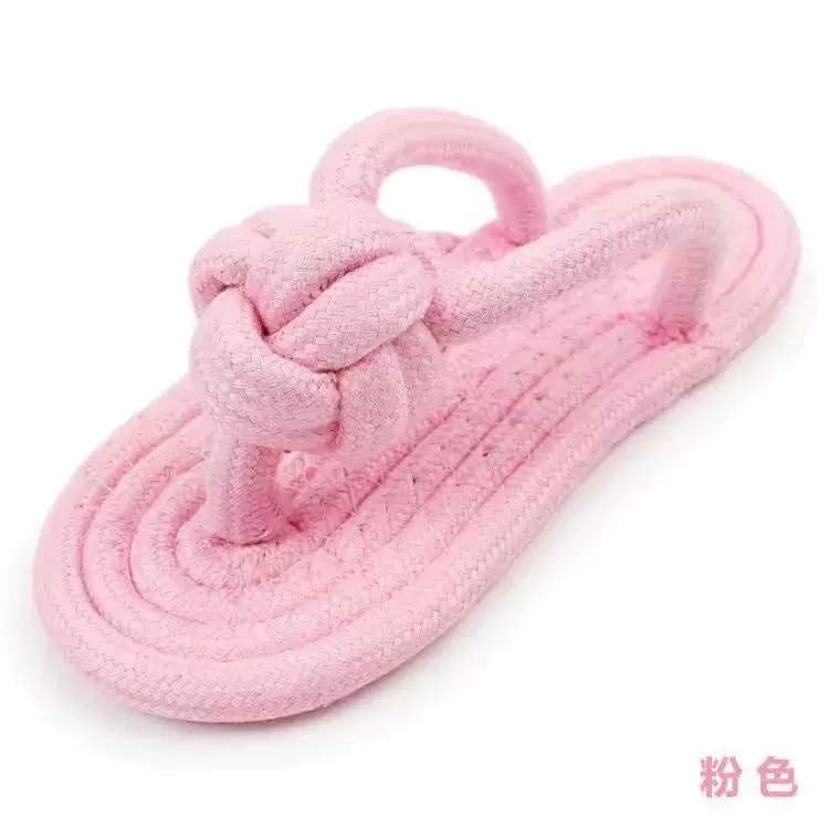 핑크 코튼 로프 슬리퍼 (16*7cm)