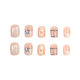 Tiktok hot wear nail dopamine milk Salt star ice through yogurt white milk Blue Line wear nail beauty piece wholesale