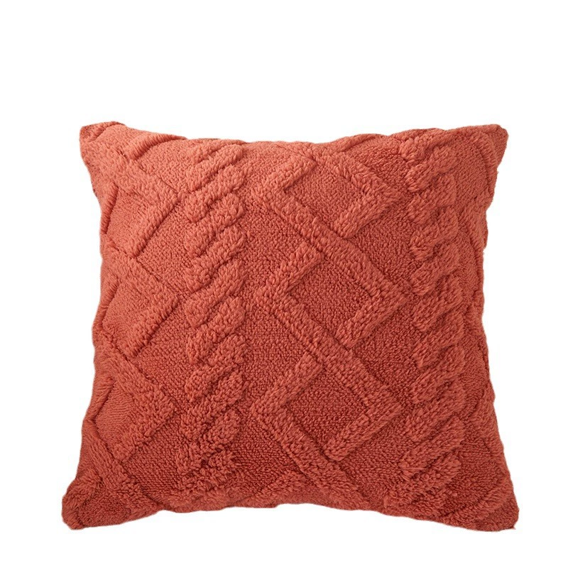 Modern and minimalistic plush double-sided pillow, pillowcase for bed, sofa