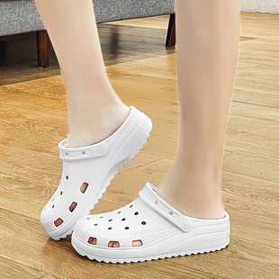 Cross hole shoes women's thick-soled eva hole shoes garden shoes beach women's shoes hole shoes poop feeling female manufacturers