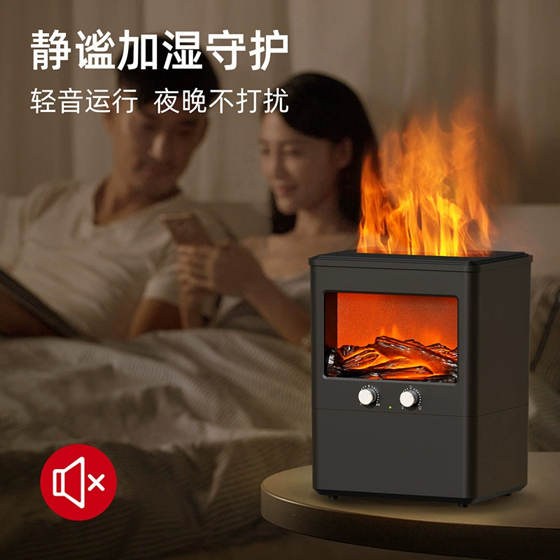 3D Charcoal Fire Artificial Flame Large Capacity Humidifier Super Large Fog Volume Spray Creative Home Desktop Air Humidifier