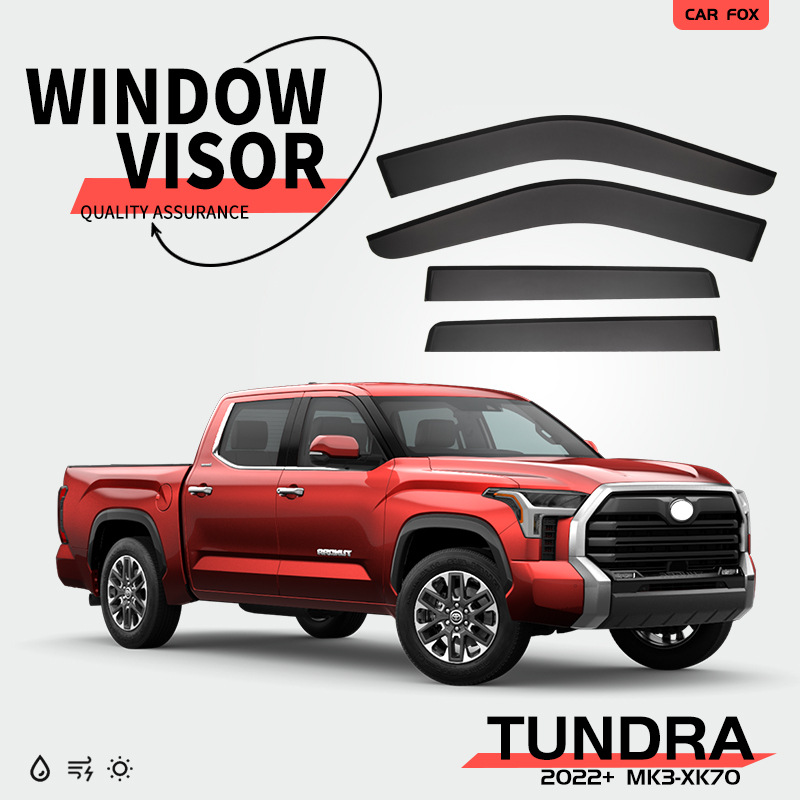 適用於豐田坦途Tundra晴雨擋後視鏡雨眉Tundra XK50 Window visor