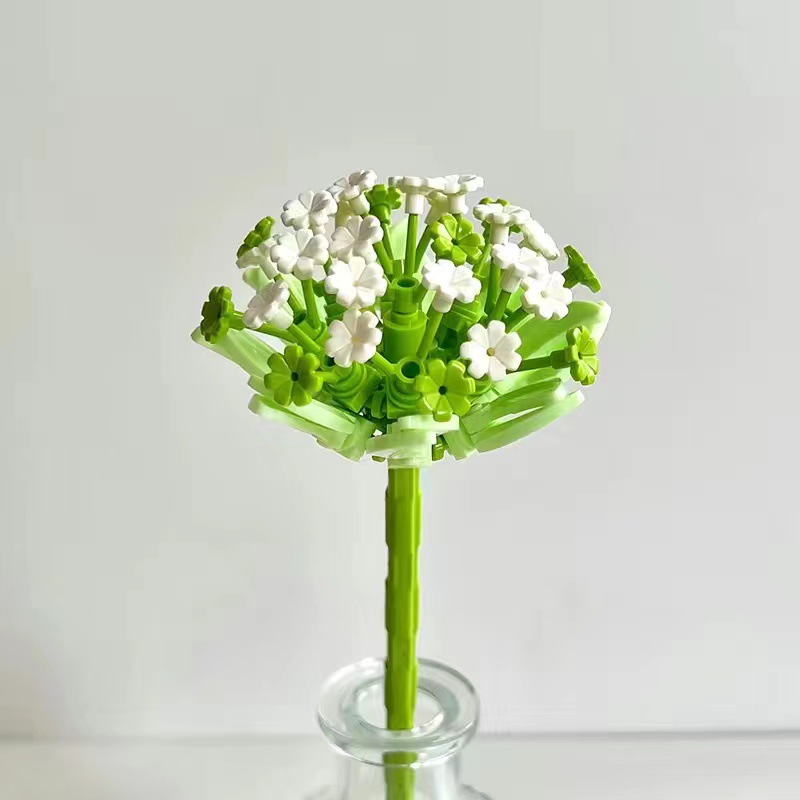 Bloques de construcción de rosas transfronterizos compatibles con ramo de Lego flor eterna rosa girasol Tulipán juguete ensamblado