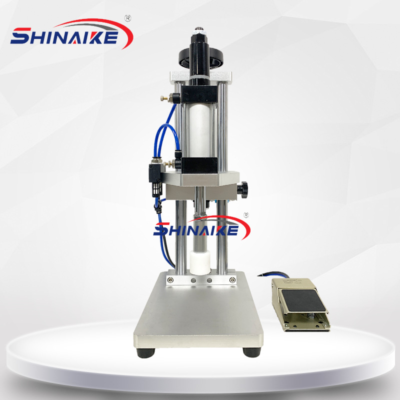 现货香水中套机打盖机内塞拍盖机气动中套机气动拍盖机