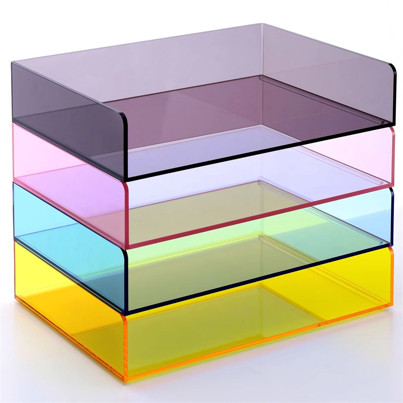 Acrylic student A4 book desktop shelf multi -layer storage box…
