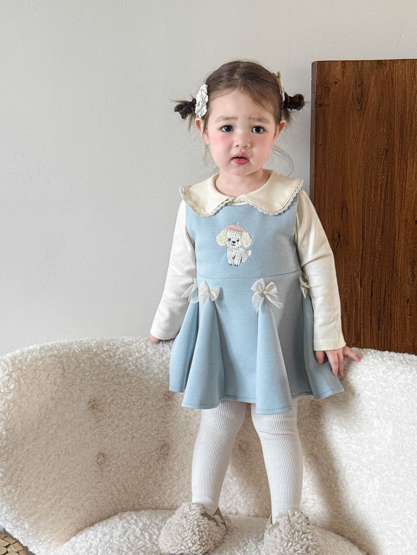 Vestido formal tipo colete para bebés e meninas_voghion.com