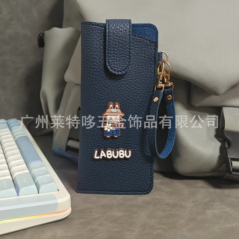 现货卡通拉布布皮革眼镜包挂绳款太阳镜墨镜收纳包PU皮挂包眼镜袋|undefined